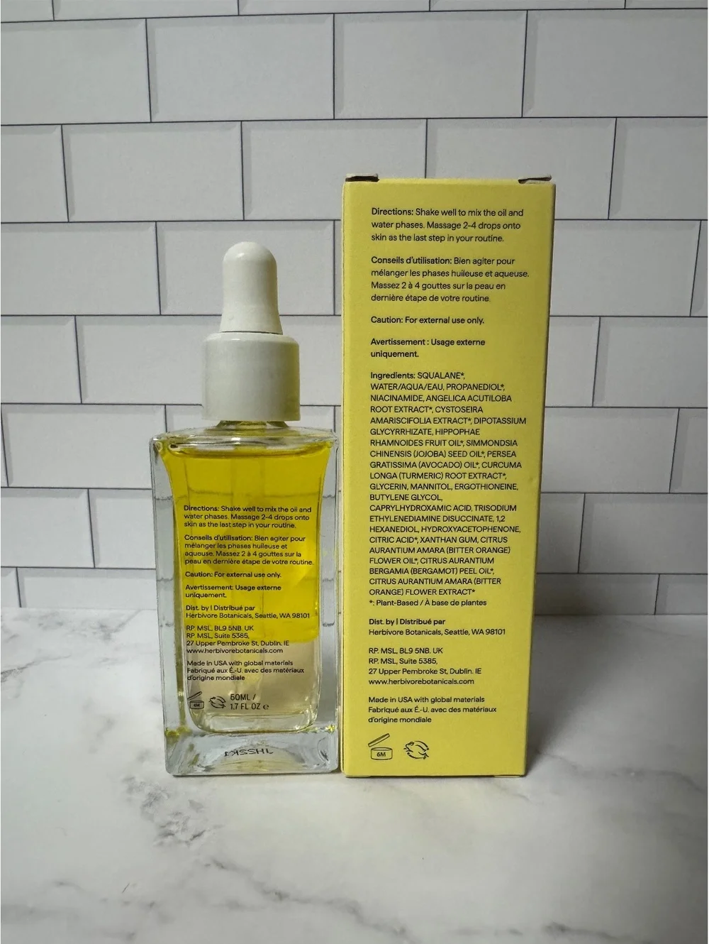 Herbivore NOVA Turmeric + Niacinamide Bi-Phase Glow Facial Oil 50mL